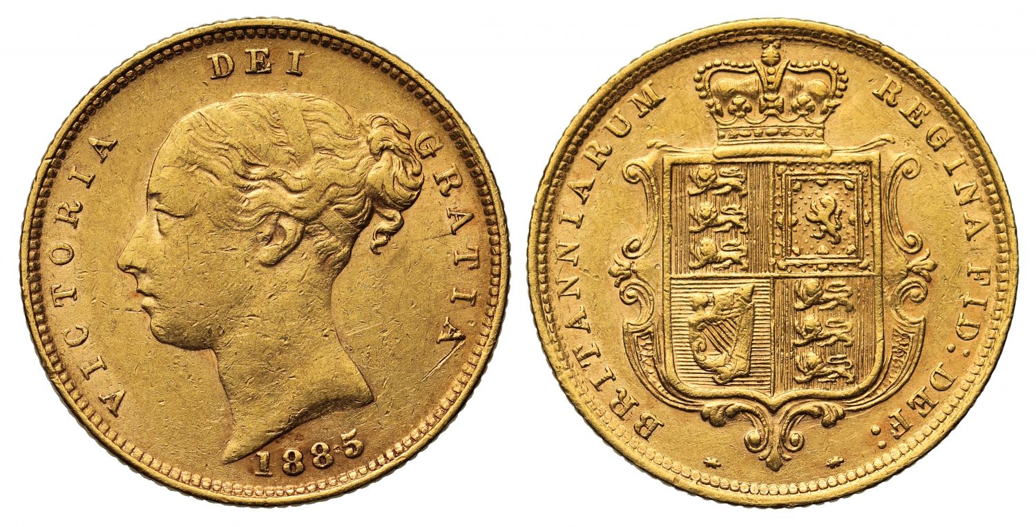 Victoria 1885 Half-Sovereign, fifth young head