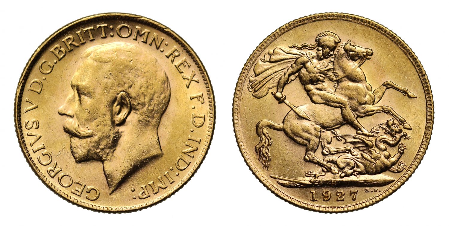 George V 1927 P Sovereign, Perth Mint