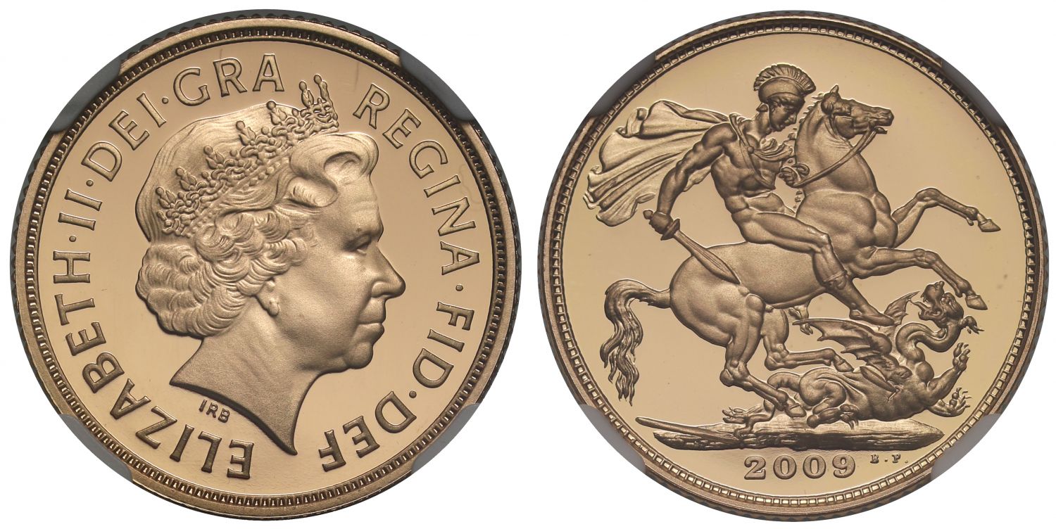 Elizabeth II 2009 proof Sovereign PF70 UCAM