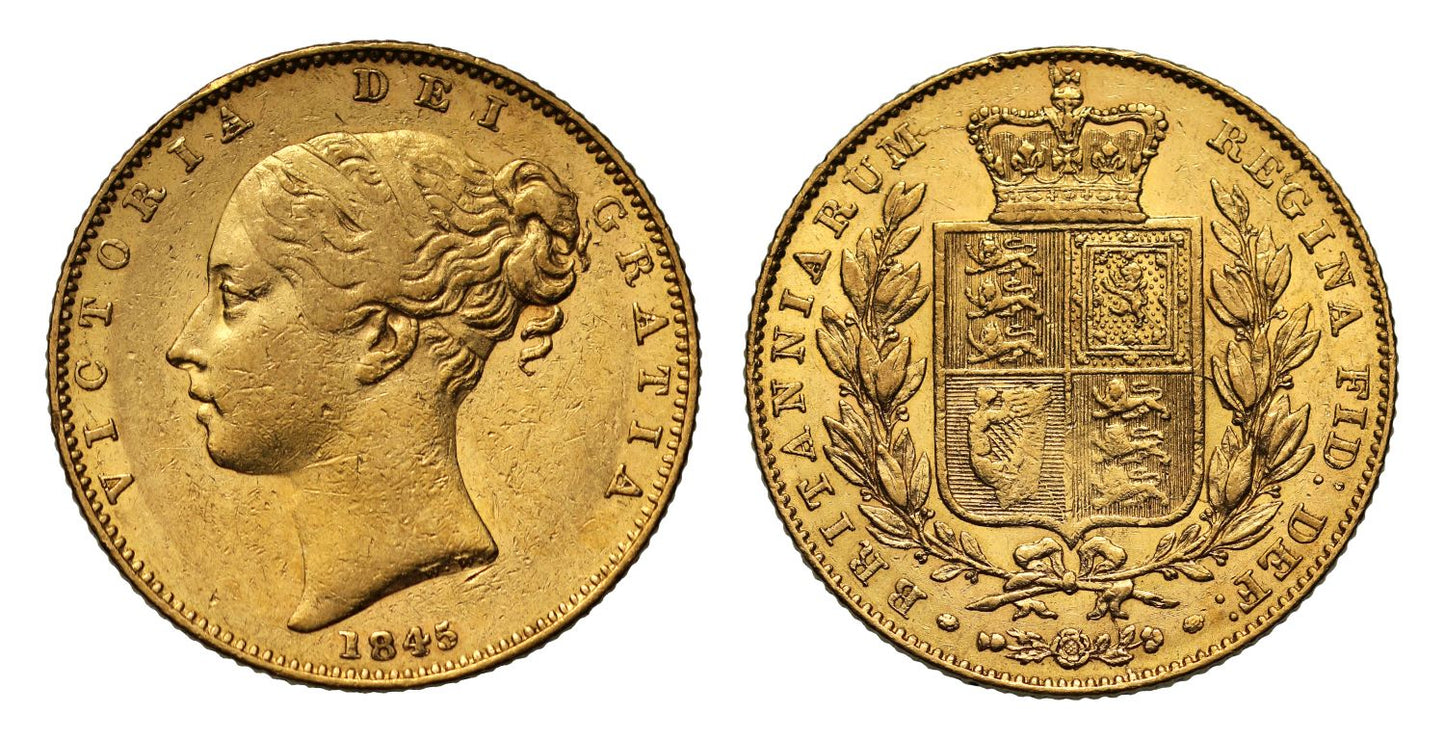 Victoria 1845 Sovereign