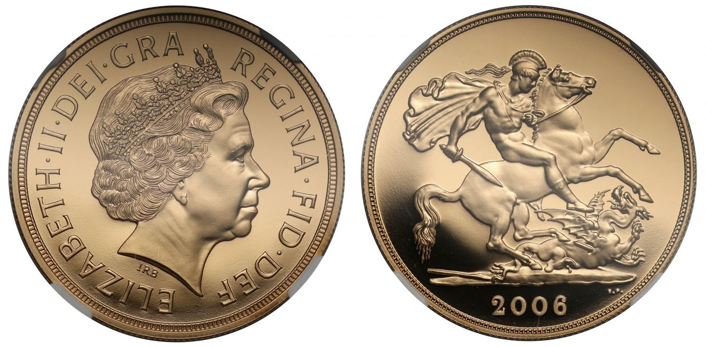 Elizabeth II 2006 proof Five-Pounds PF70 ULTRA CAMEO