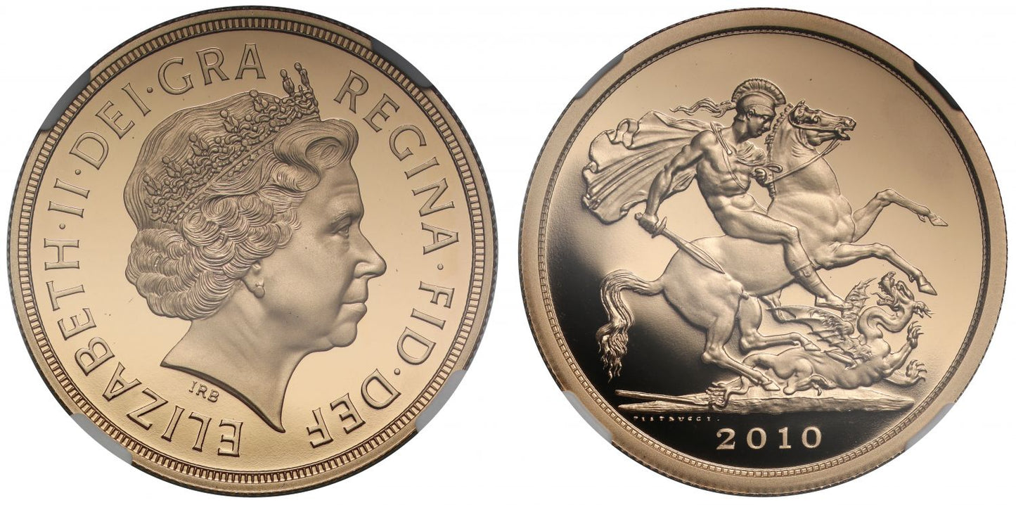 Elizabeth II 2010 proof Five-Pounds PF70 ULTRA CAMEO
