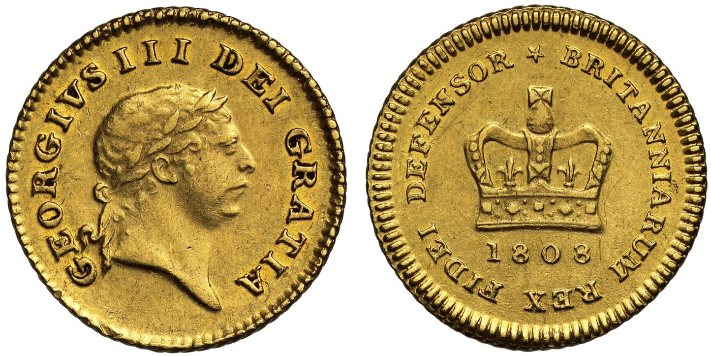 George III 1808 Third-Guinea, third type, second head