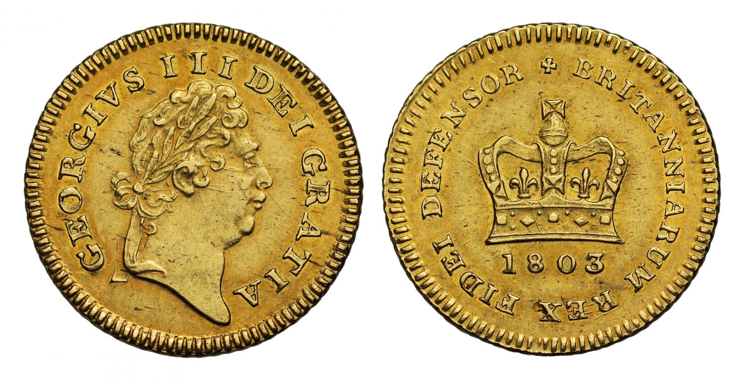 George III 1803 Third-Guinea, final date for second type, first head