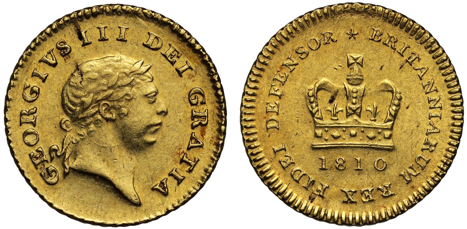 George III 1810 Third-Guinea of Seven shillings, third type