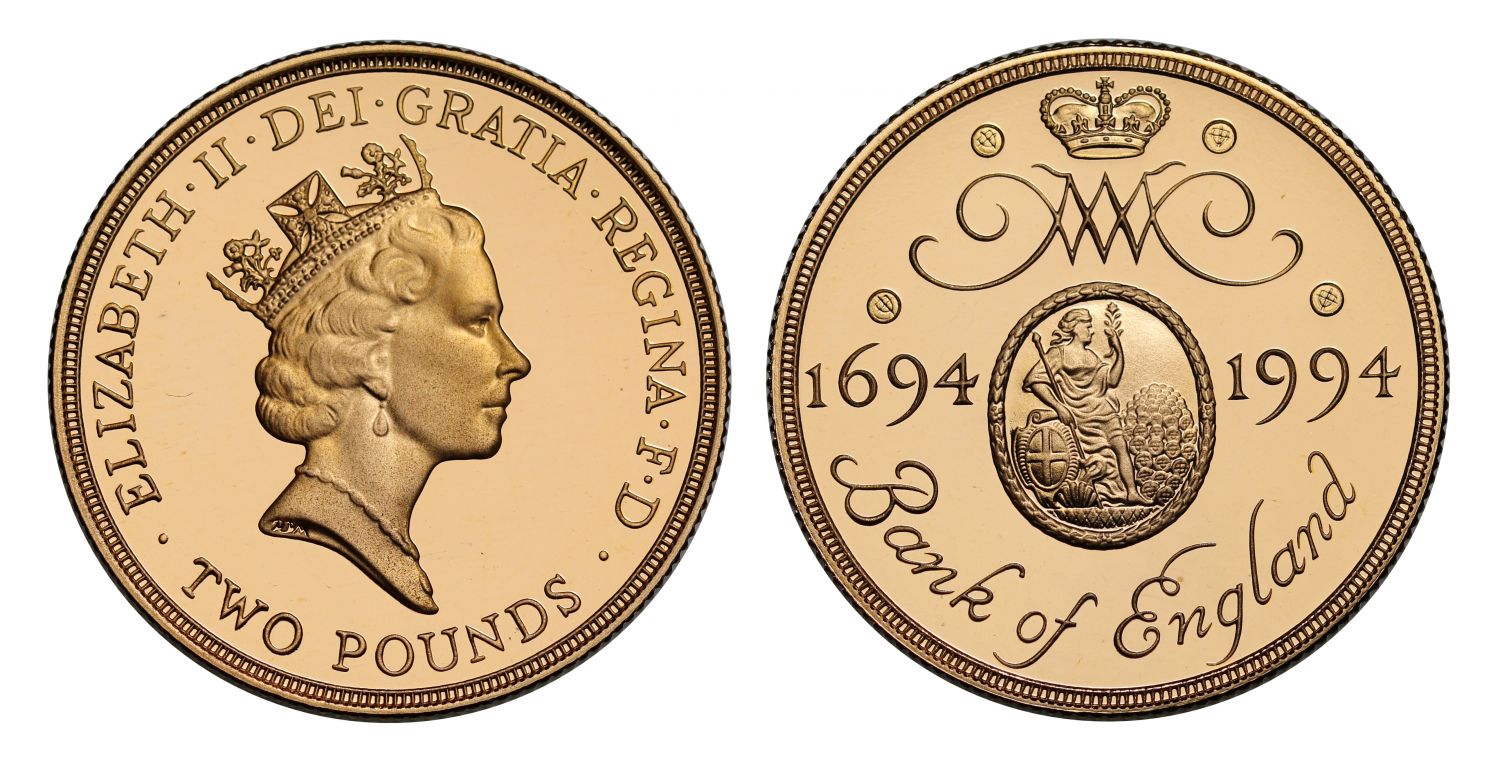 Elizabeth II 1994 proof Two-Pounds - Bank of England Anniversary
