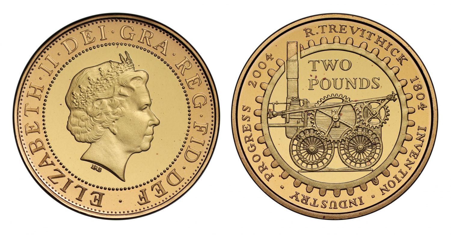 Elizabeth II 2004 proof Two-Pounds - Steam Locomotive