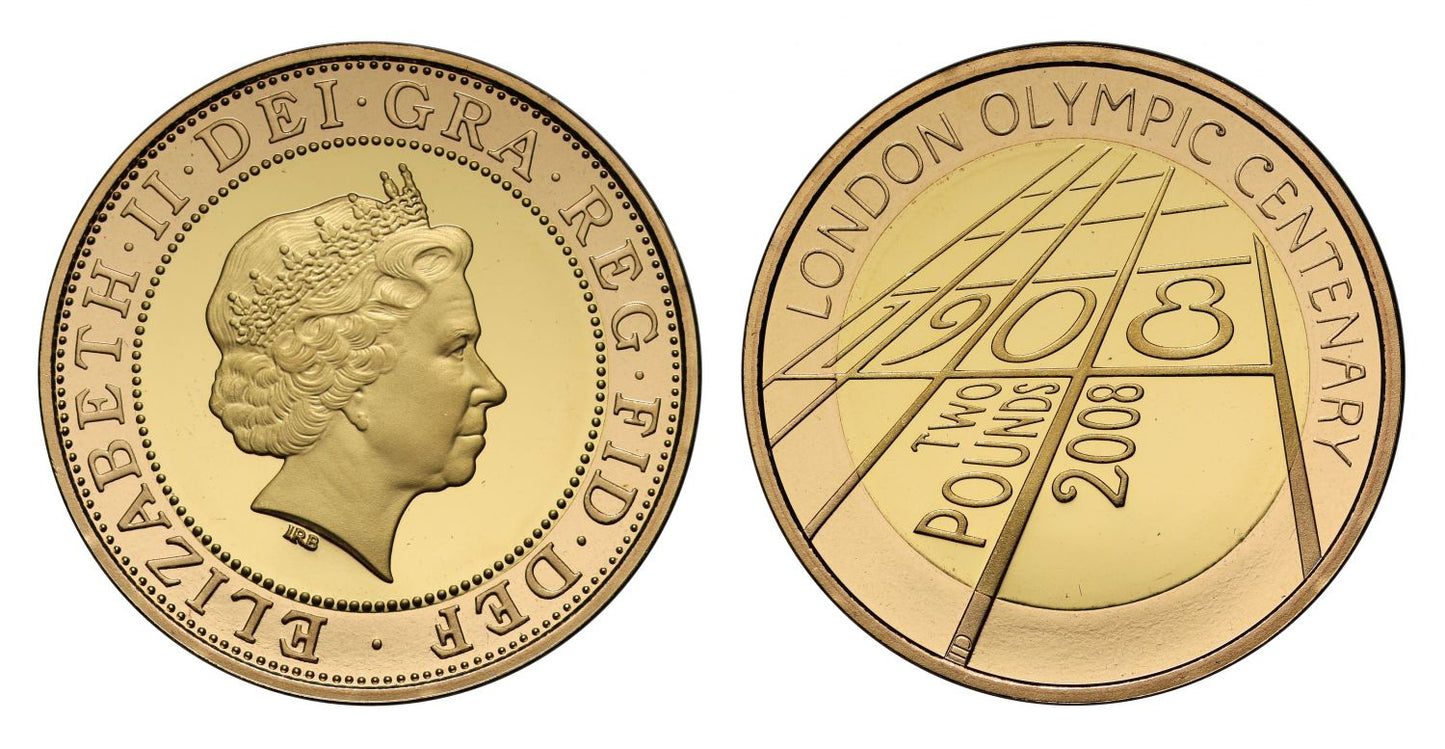Elizabeth II 2008 proof Two-Pounds - London Olympic Centenary