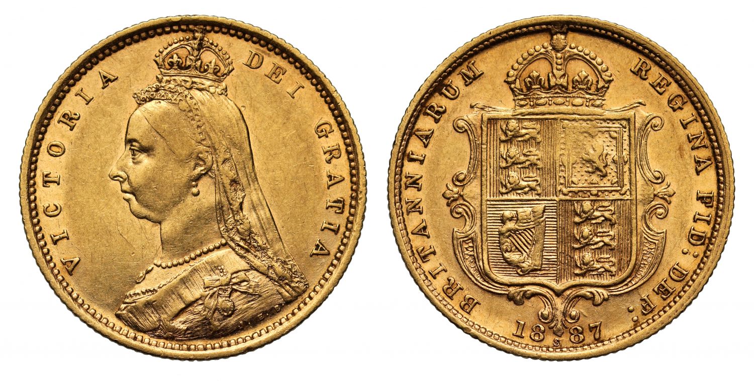 Victoria 1887 Jubilee head Half-Sovereign Sydney DISH S502 not in Iverson Coll.