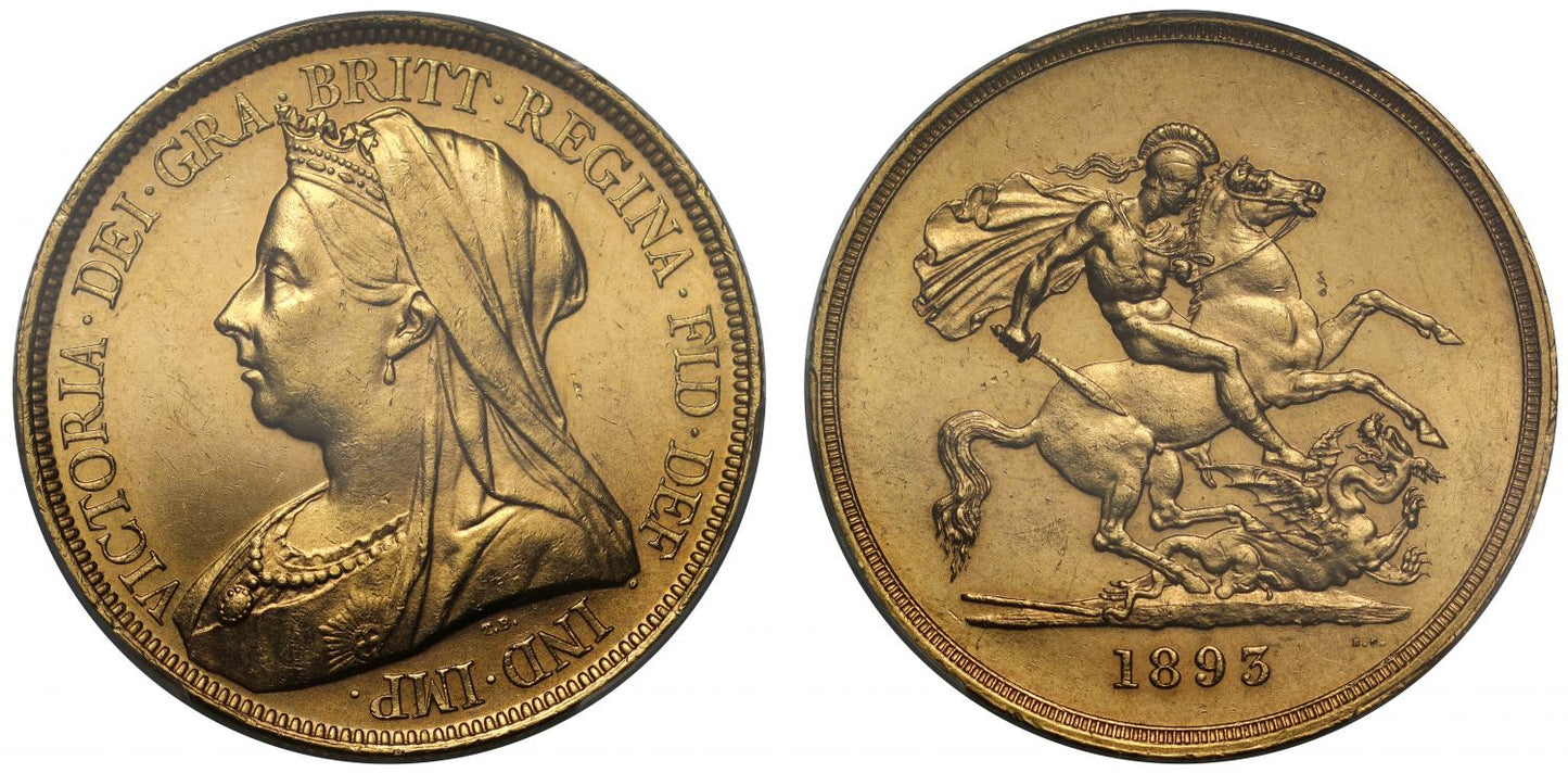 Victoria 1893 Five-Pounds MS62