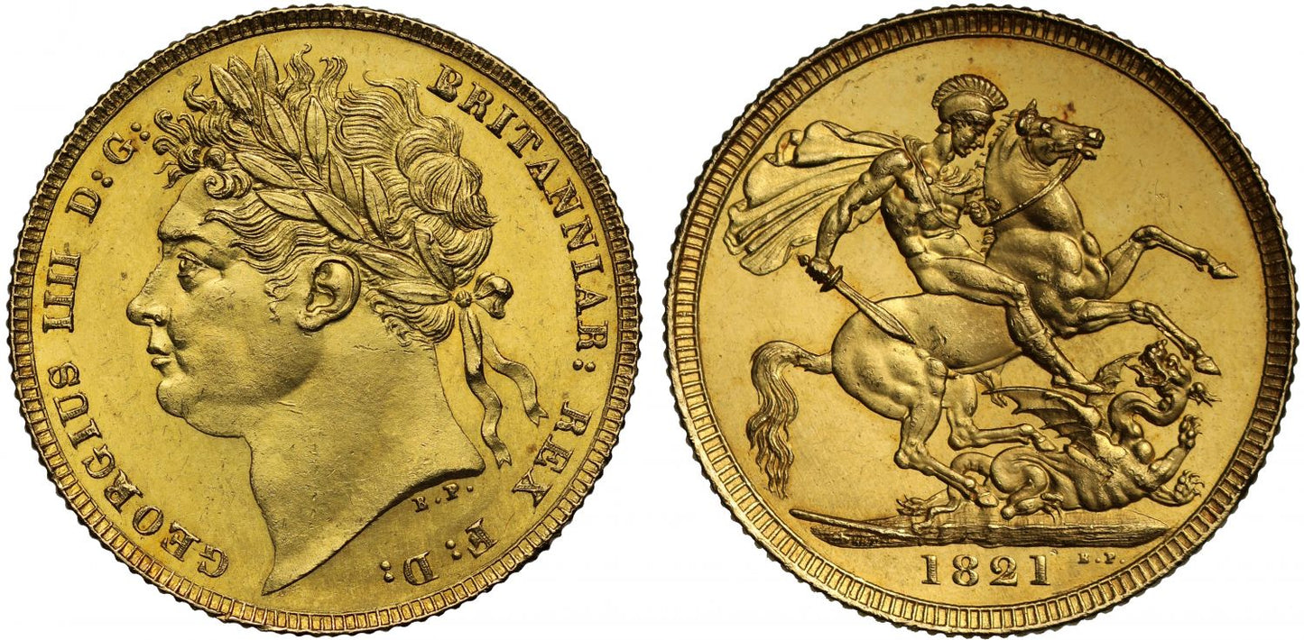 George IV 1821 Sovereign laureate head