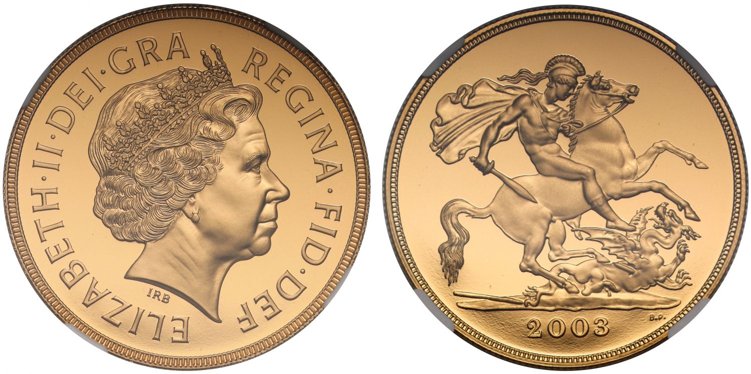Elizabeth II 2003 PF70 UCAM Five-Pounds