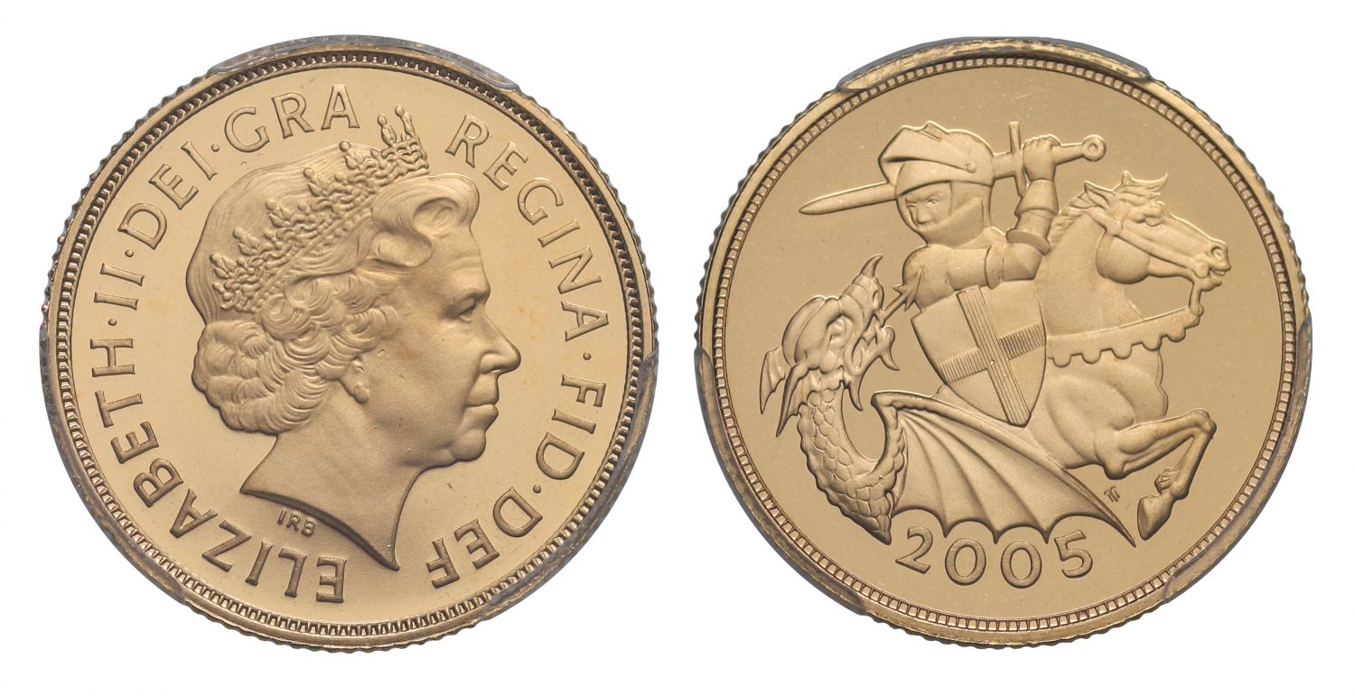Elizabeth II 2005 proof Sovereign PR69 DEEP CAMEO