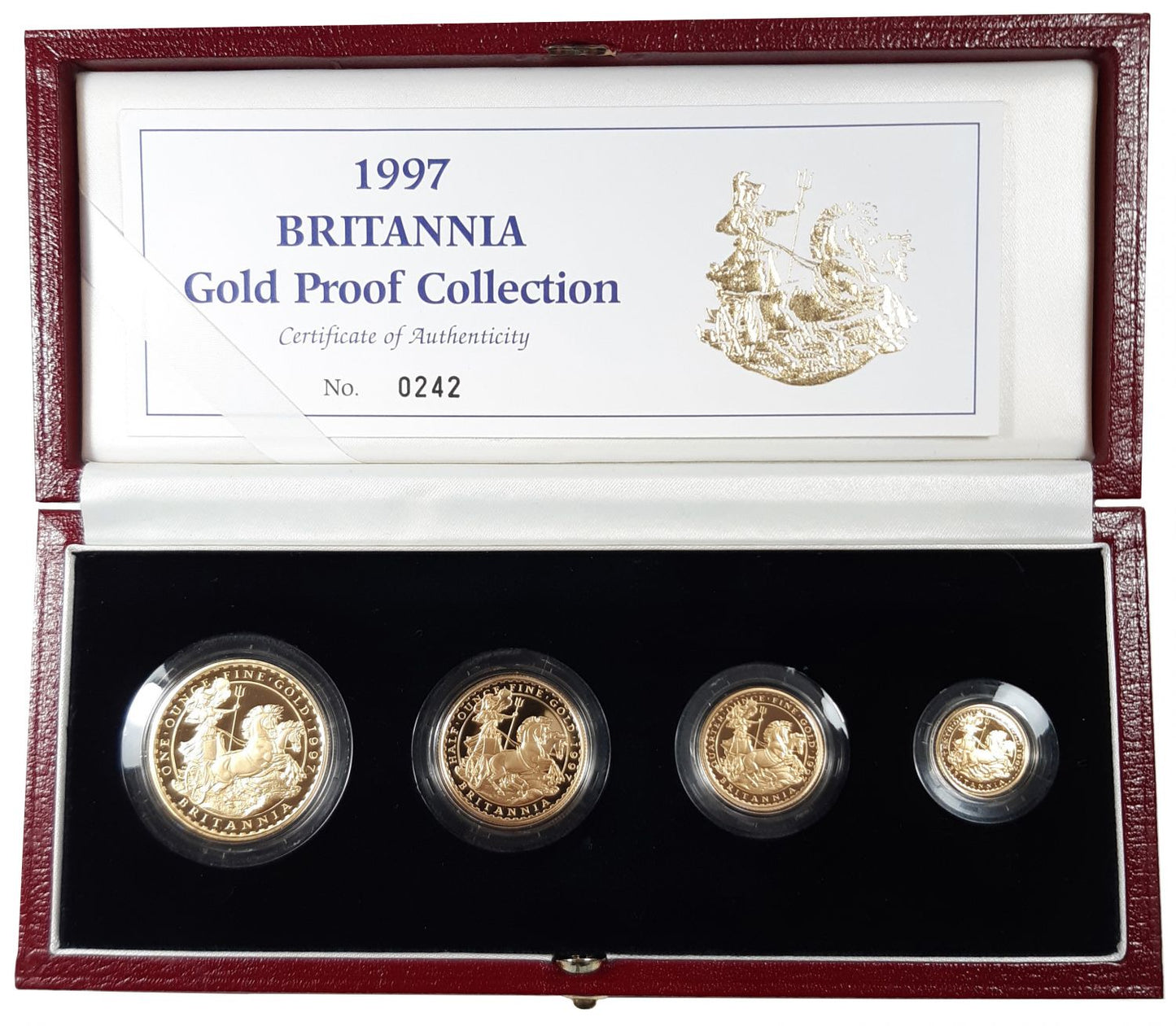 Elizabeth II 1997 Britannia 4-coin gold proof Set