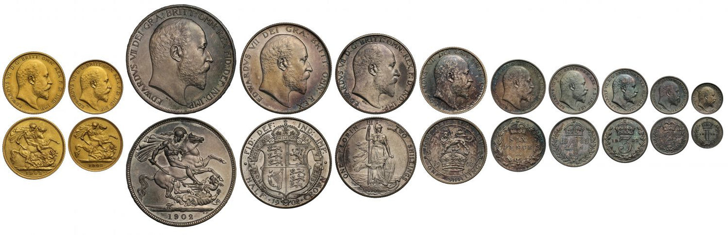 Edward VII 1902 11-coin matt proof Set