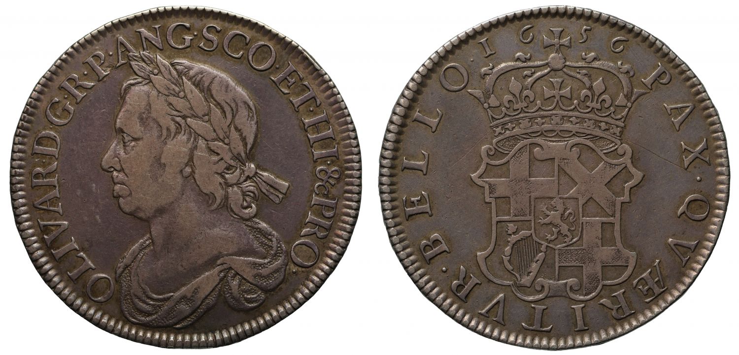 Oliver Cromwell 1656 Halfcrown