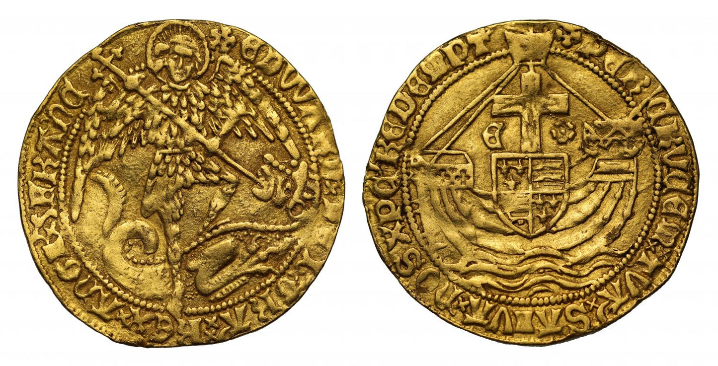 Edward IV Angel mint mark cinquefoil (1480-83)