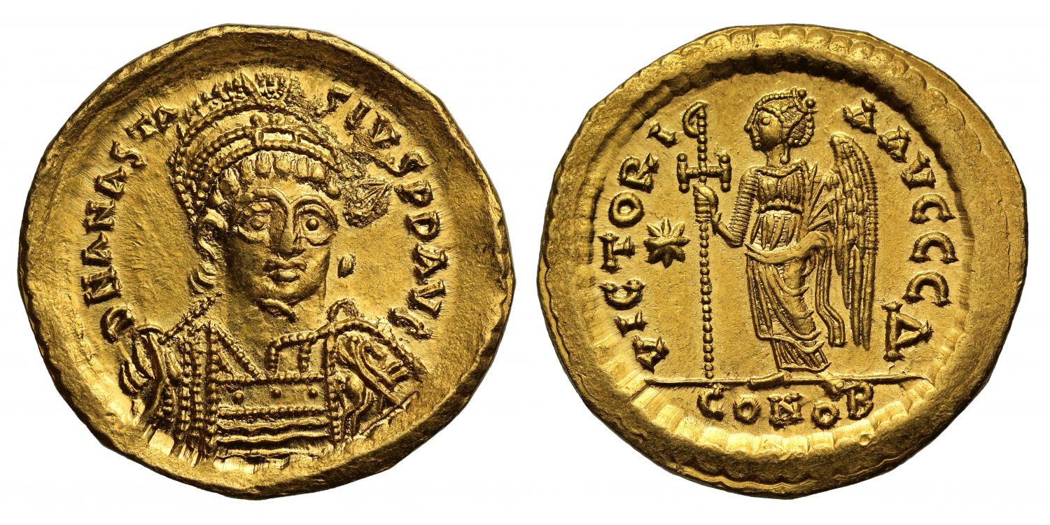 Anastasius I, Gold Solidus, Mint of Constantinople