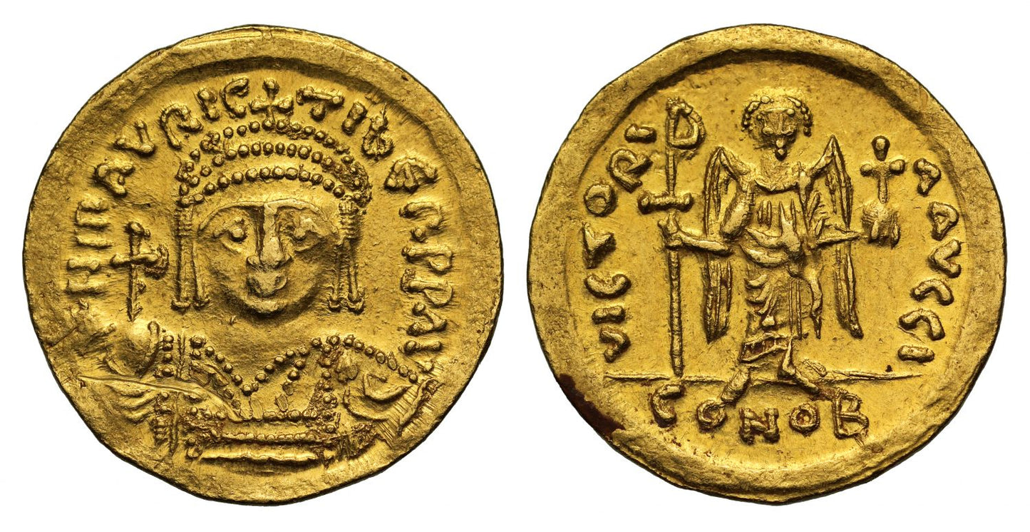 Maurice Tiberius, Gold Solidus, Mint of Constantinople
