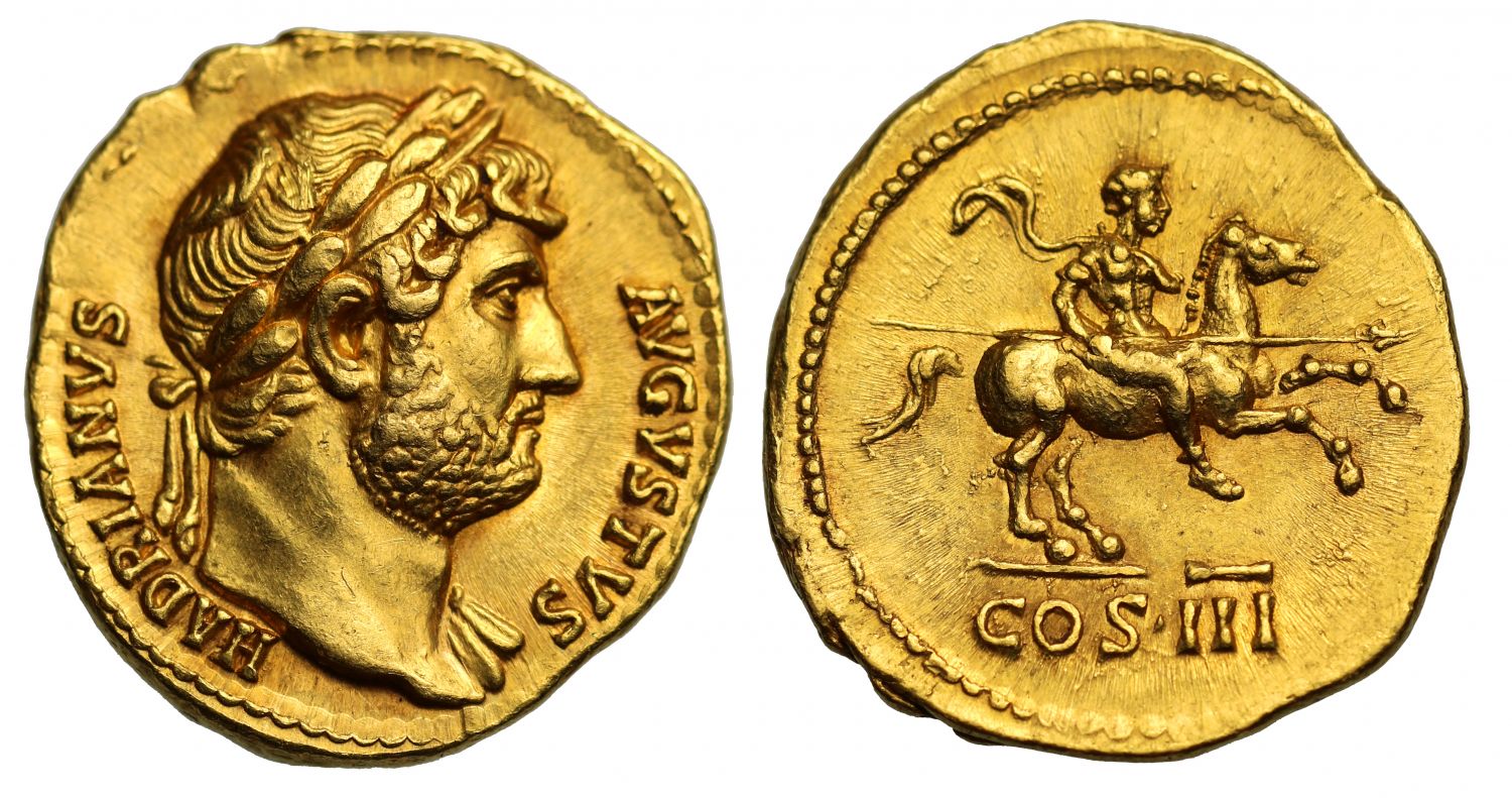 Hadrian, Gold Aureus, Rome
