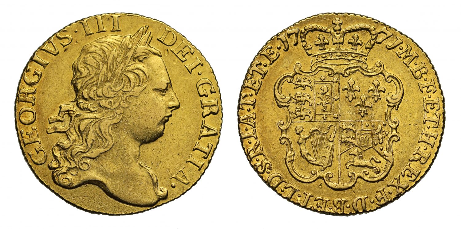 George III 1771 Guinea, third bust