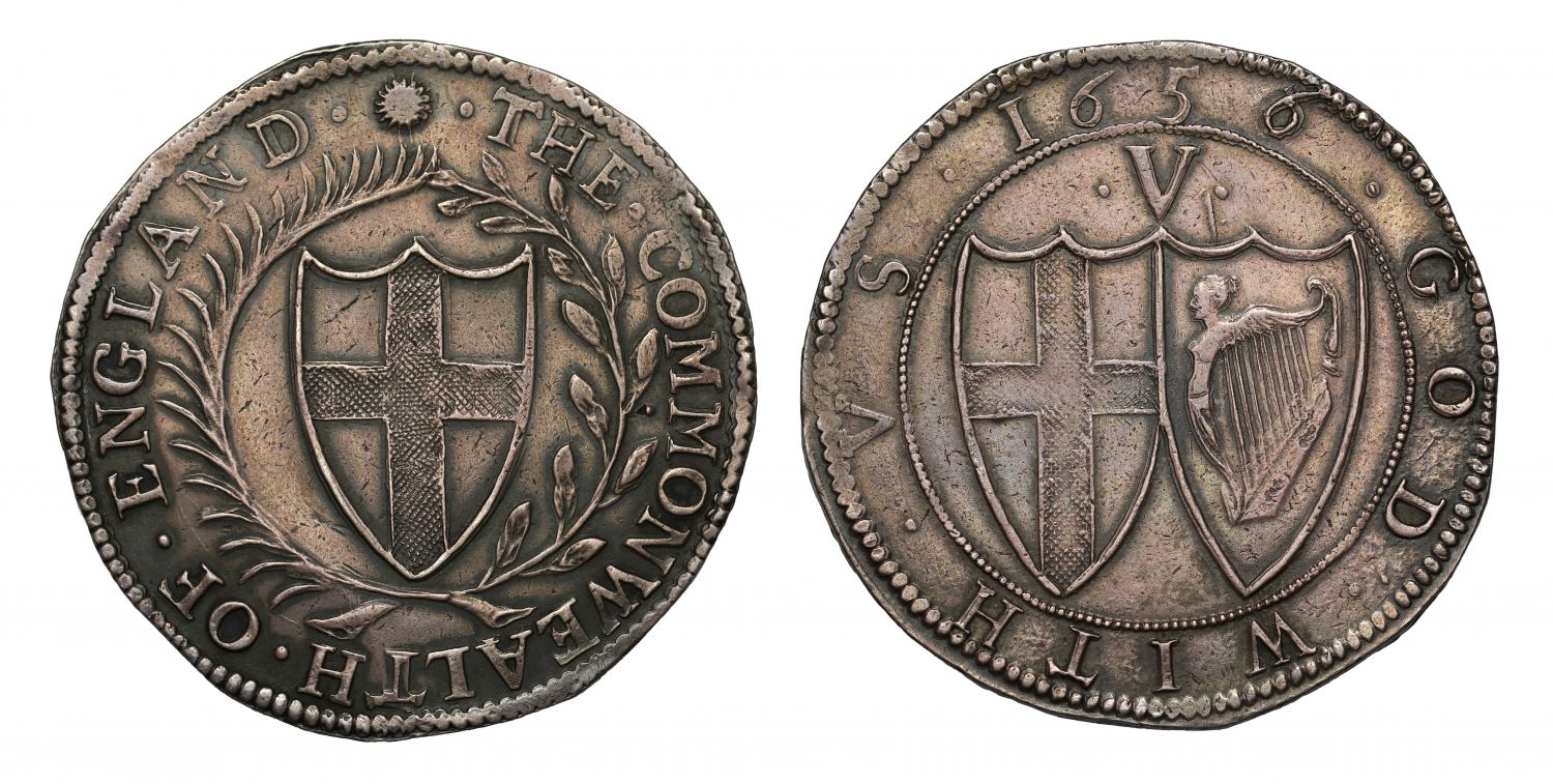 Commonwealth 1656/4 Crown, thin date