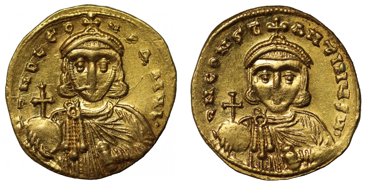 Leo III & Constantine V, Gold Solidus