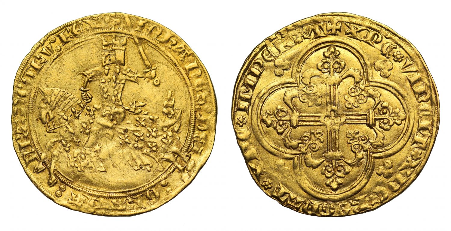 France, Jean II le Bon gold Franc a Cheval, 1360, ex Colletion of a Contessa