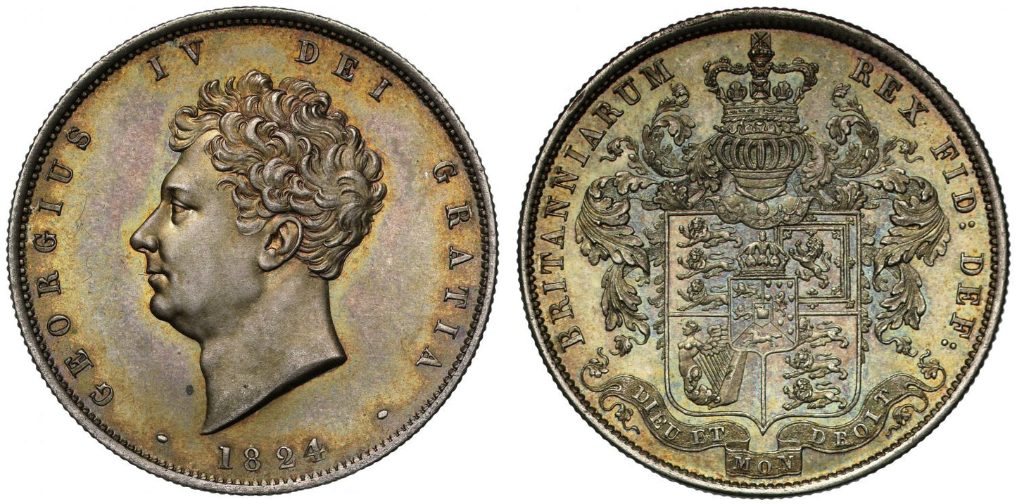 George IV 1824 pattern Halfcrown, pre-dates currency issue, PF63+