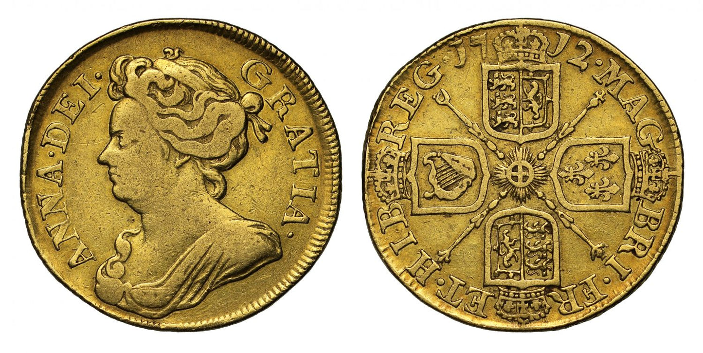 Anne 1712 Guinea, third bust