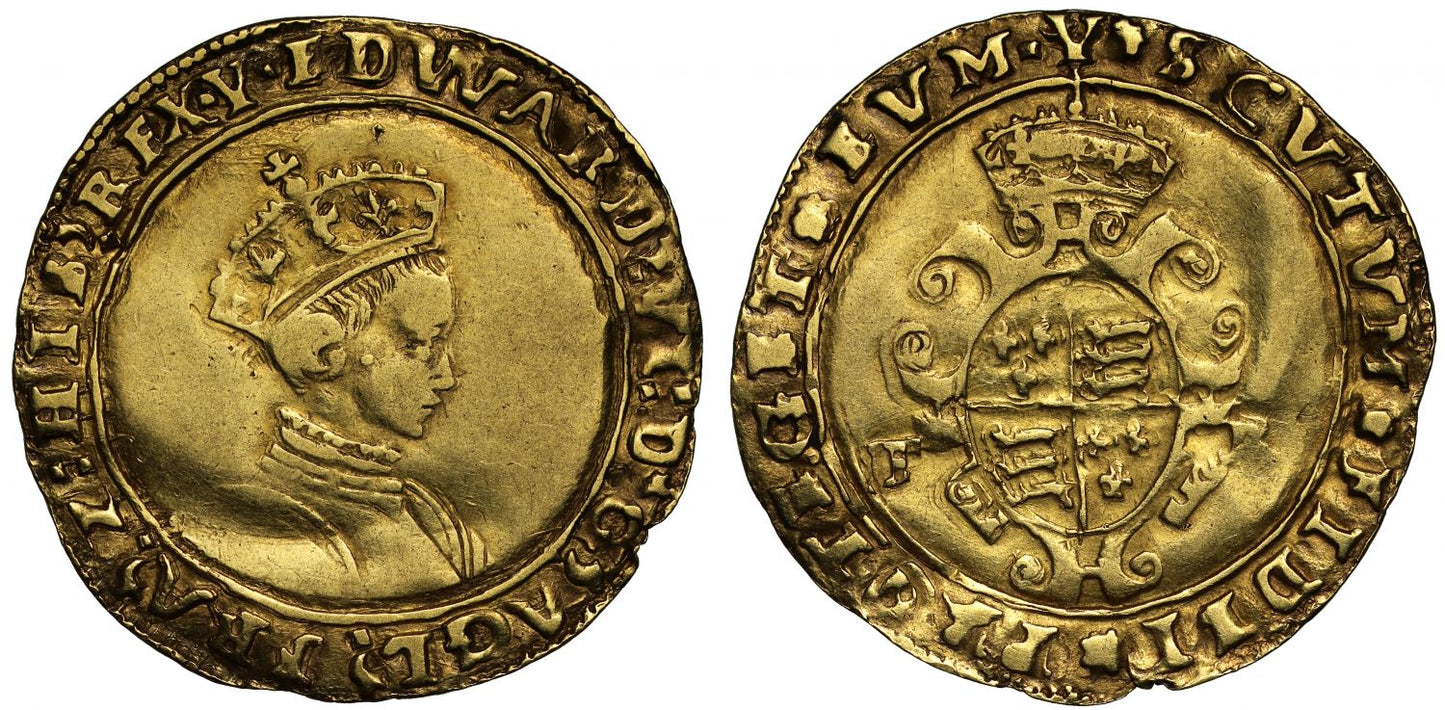 Edward VI second period crowned bust Half-Sovereign Southwark Mint