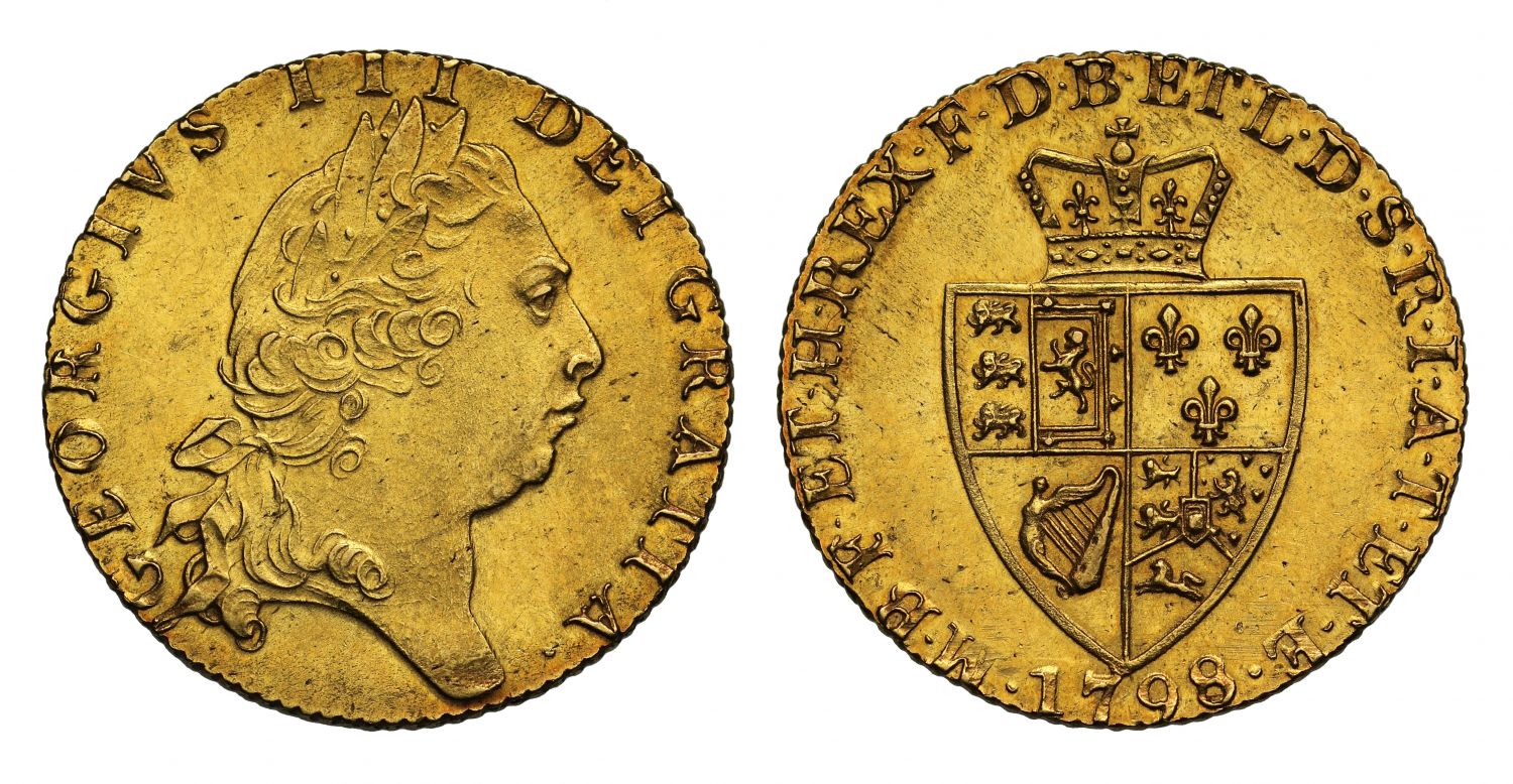 George III 1798 Guinea, fifth bust, spade reverse