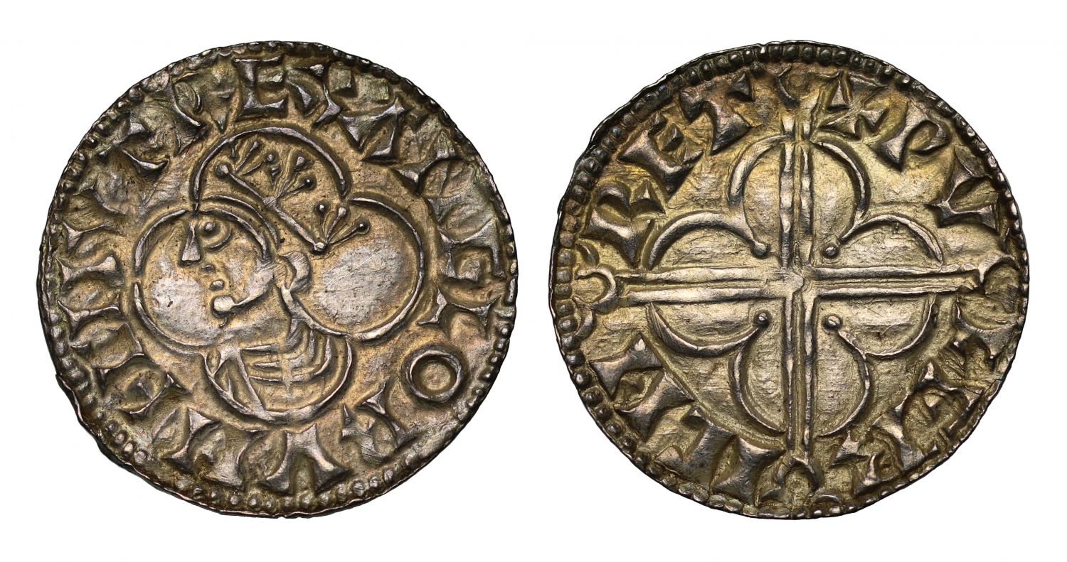 Canute Quatrefoil type Penny, Hertford Mint, Wulfric