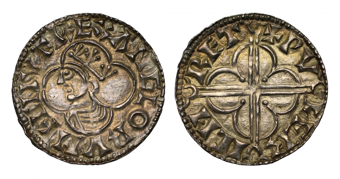 Canute Quatrefoil type Penny, Hertford Mint, Wulfric