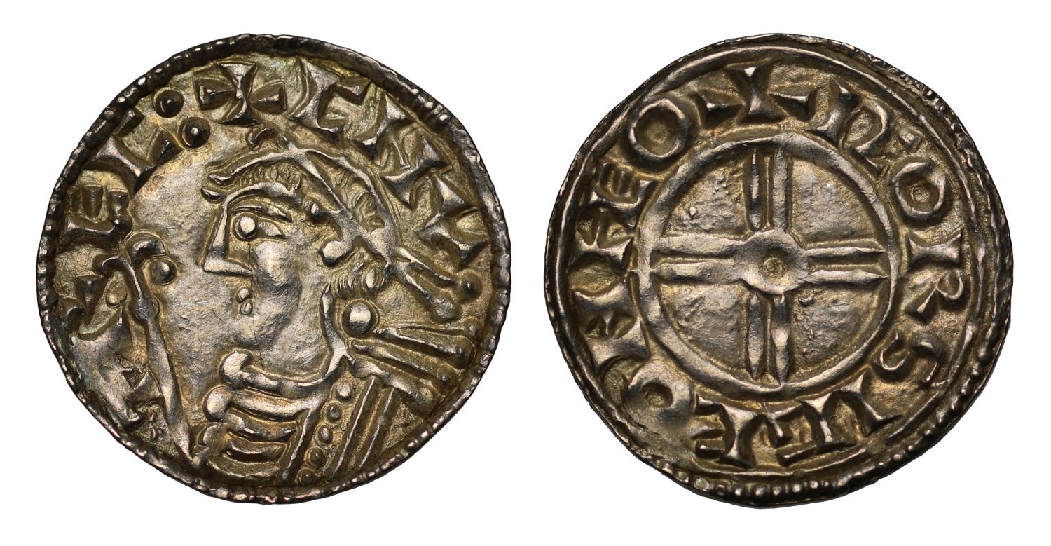 Canute Short Cross Penny, Hertford Mint, moneyer Deorsige