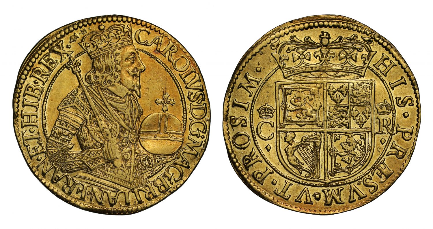 Scotland, Charles I gold Unit by Briot