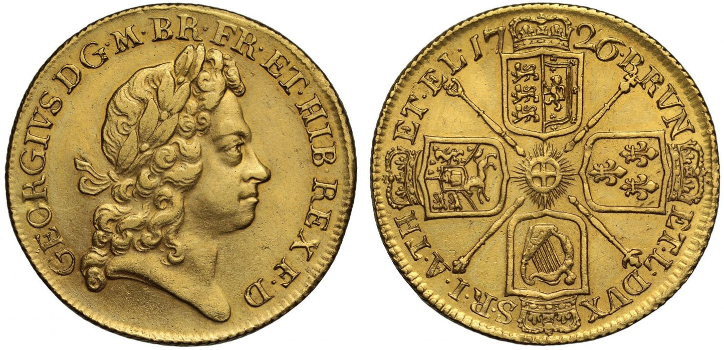 George I 1726 Two-Guineas, final year for denomination in this reign