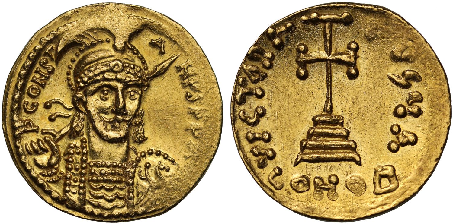 Constantine IV, Gold Solidus, Constantinople
