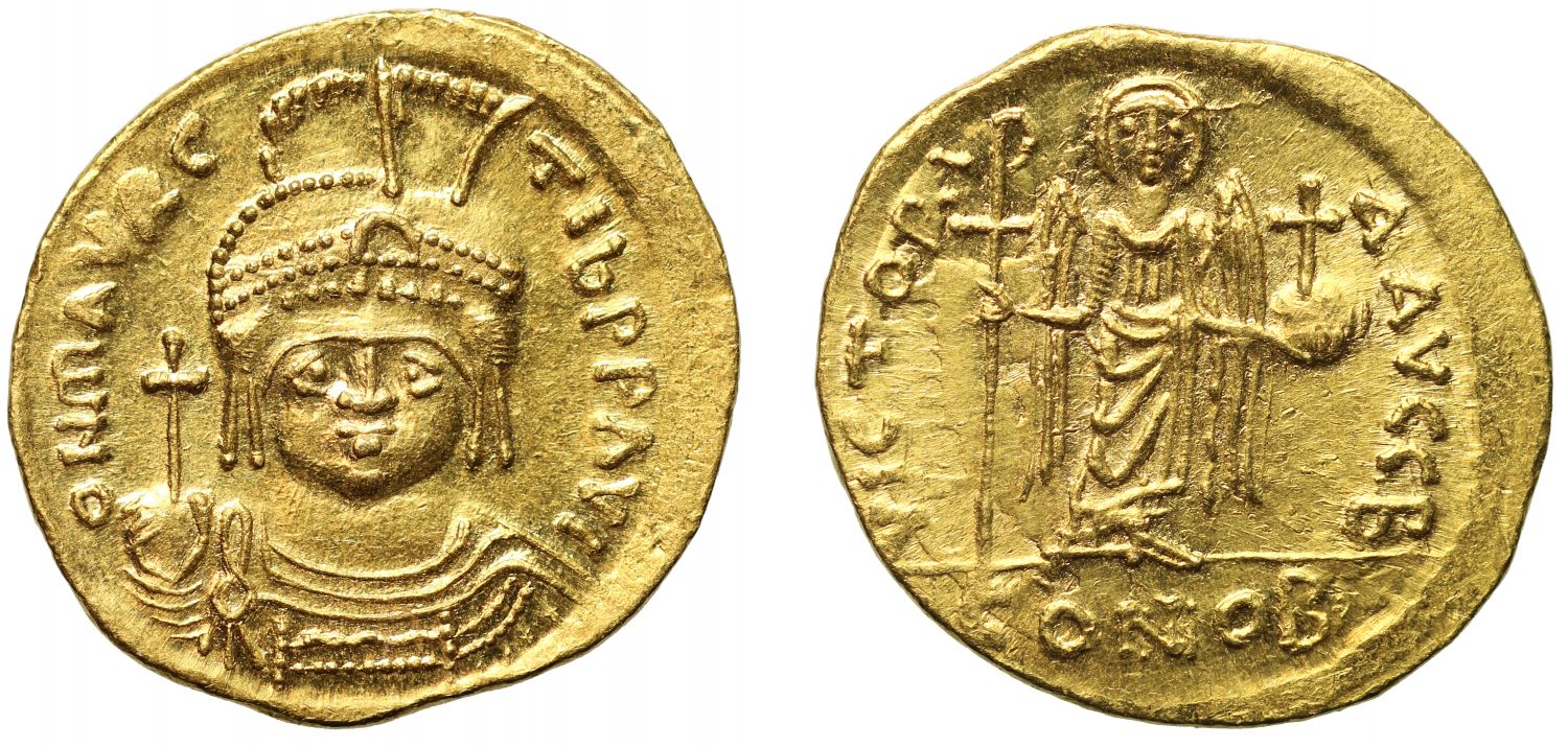 Maurice Tiberius, Solidus, MS 4/5, 4/5