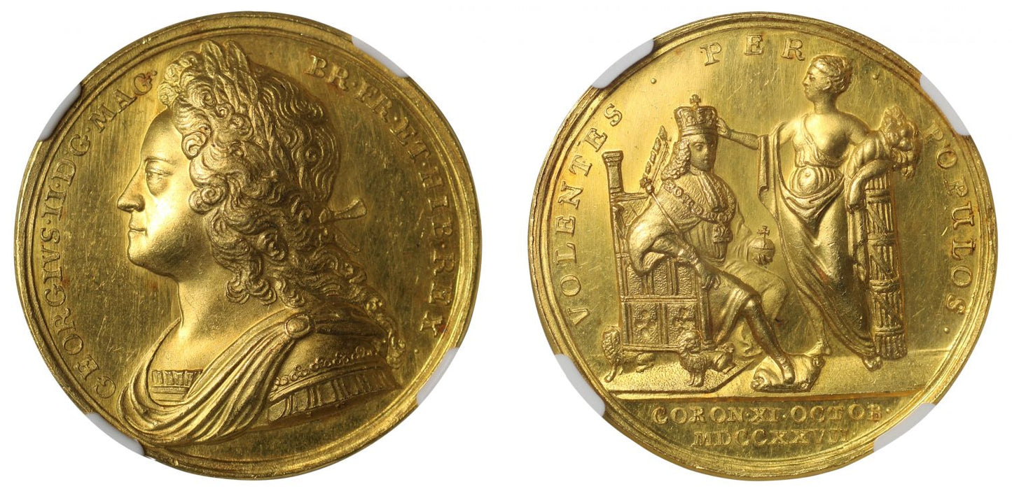 Coronation of George II, 1727, highest graded example.