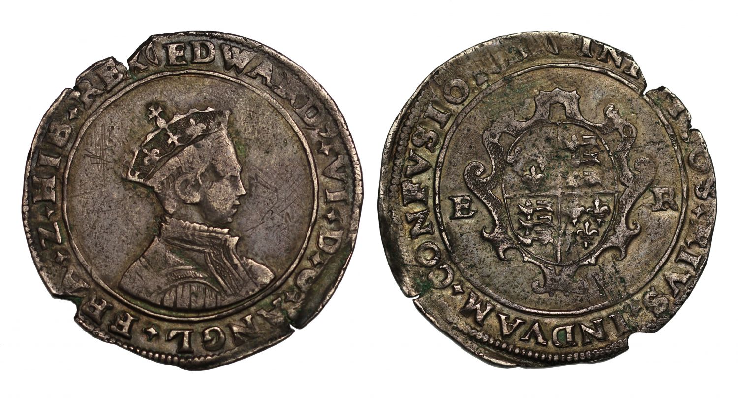 Edward VI Shilling Durham House Mint, the rarest Mint for this reign