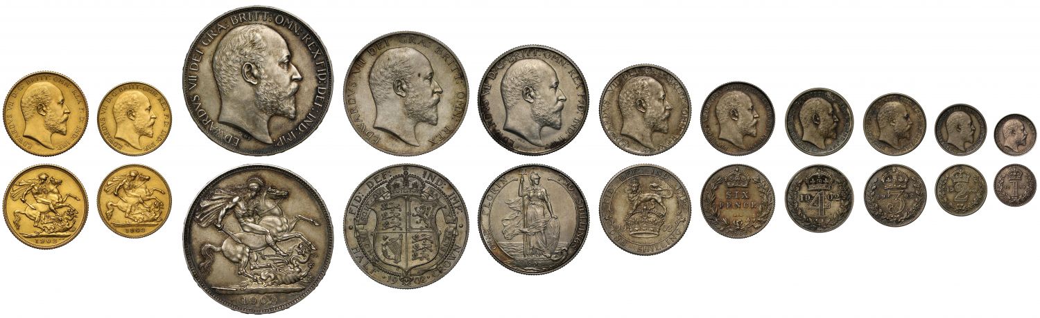 Edward VII 1902 11-coin matt proof Set