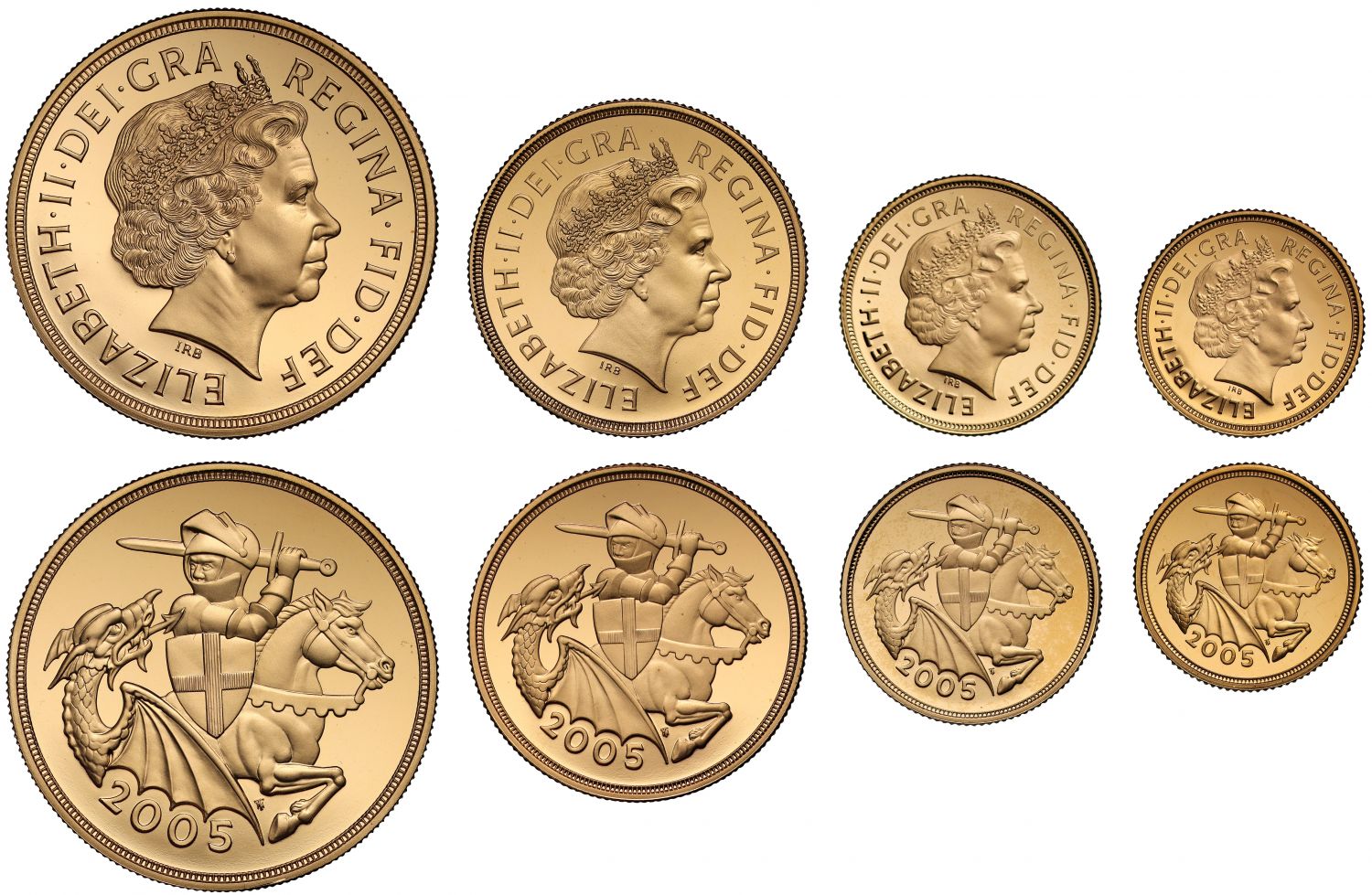 Elizabeth II 2005 4-coin proof Set PF70 ULTRA CAMEO