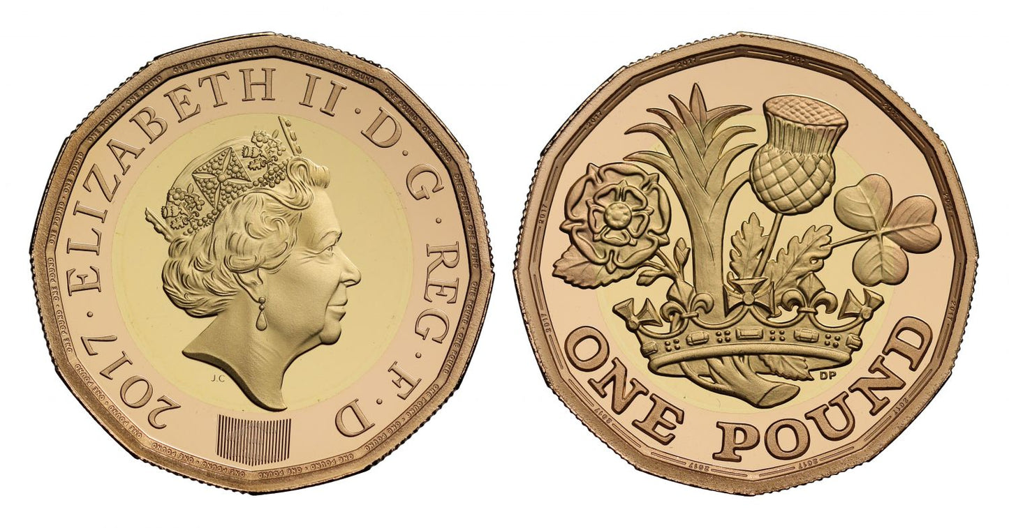 Elizabeth II 2017 PF70 UCAM gold £1 - Nations of the Crown