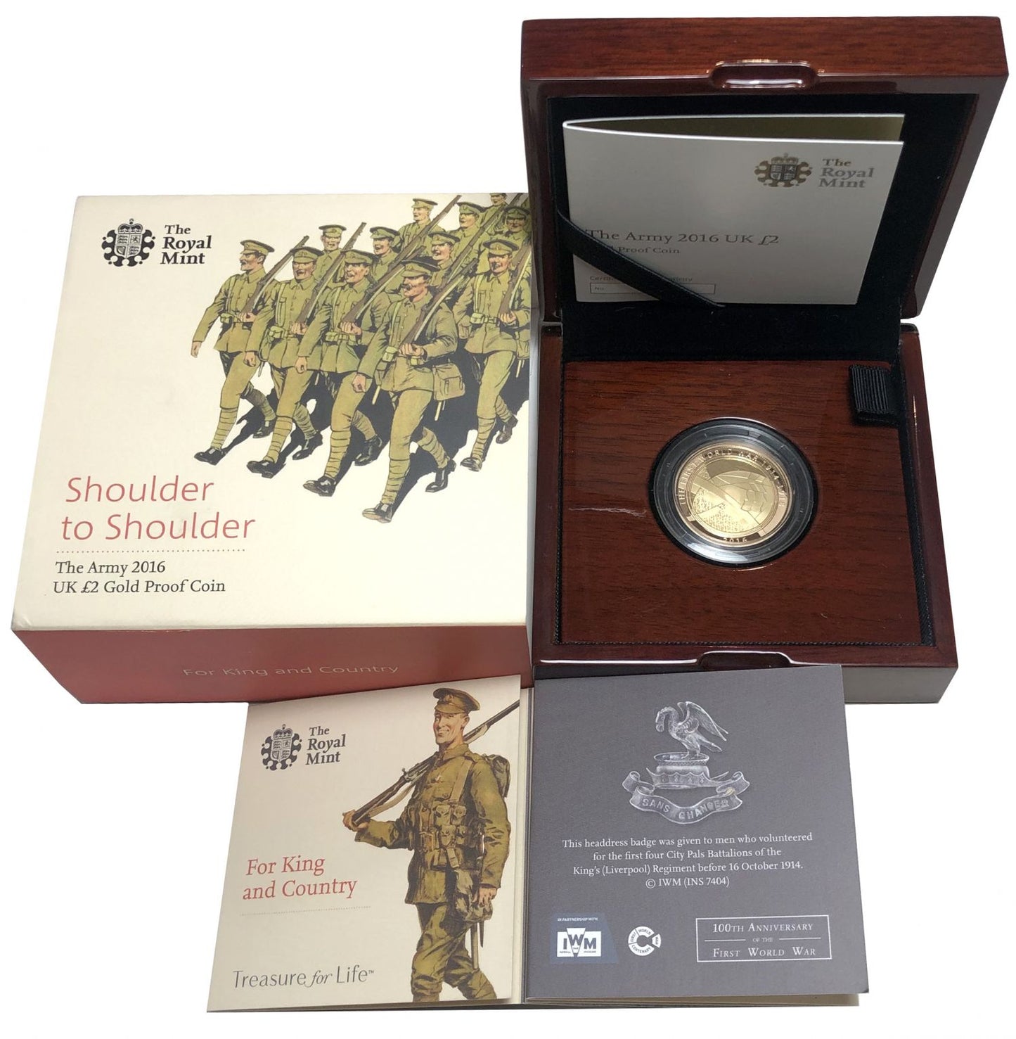 Elizabeth II 2016 proof £2 Army WWI Commemorative