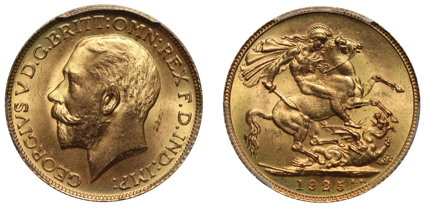 George V 1925 Sovereign MS66