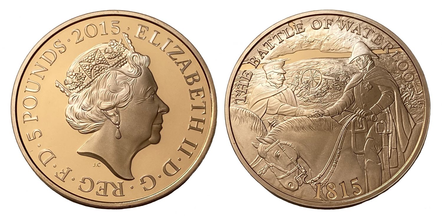 Elizabeth II 2015 proof Five-Pounds - Waterloo
