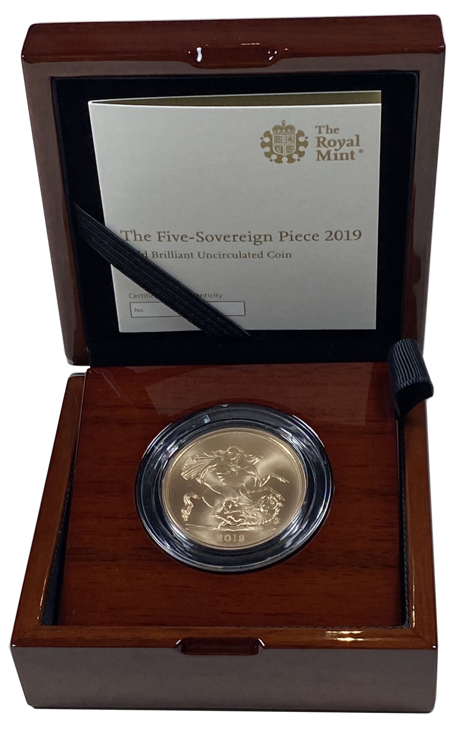 Elizabeth II 2019 Five-Pounds BU Special Matt Finish with box and certificate