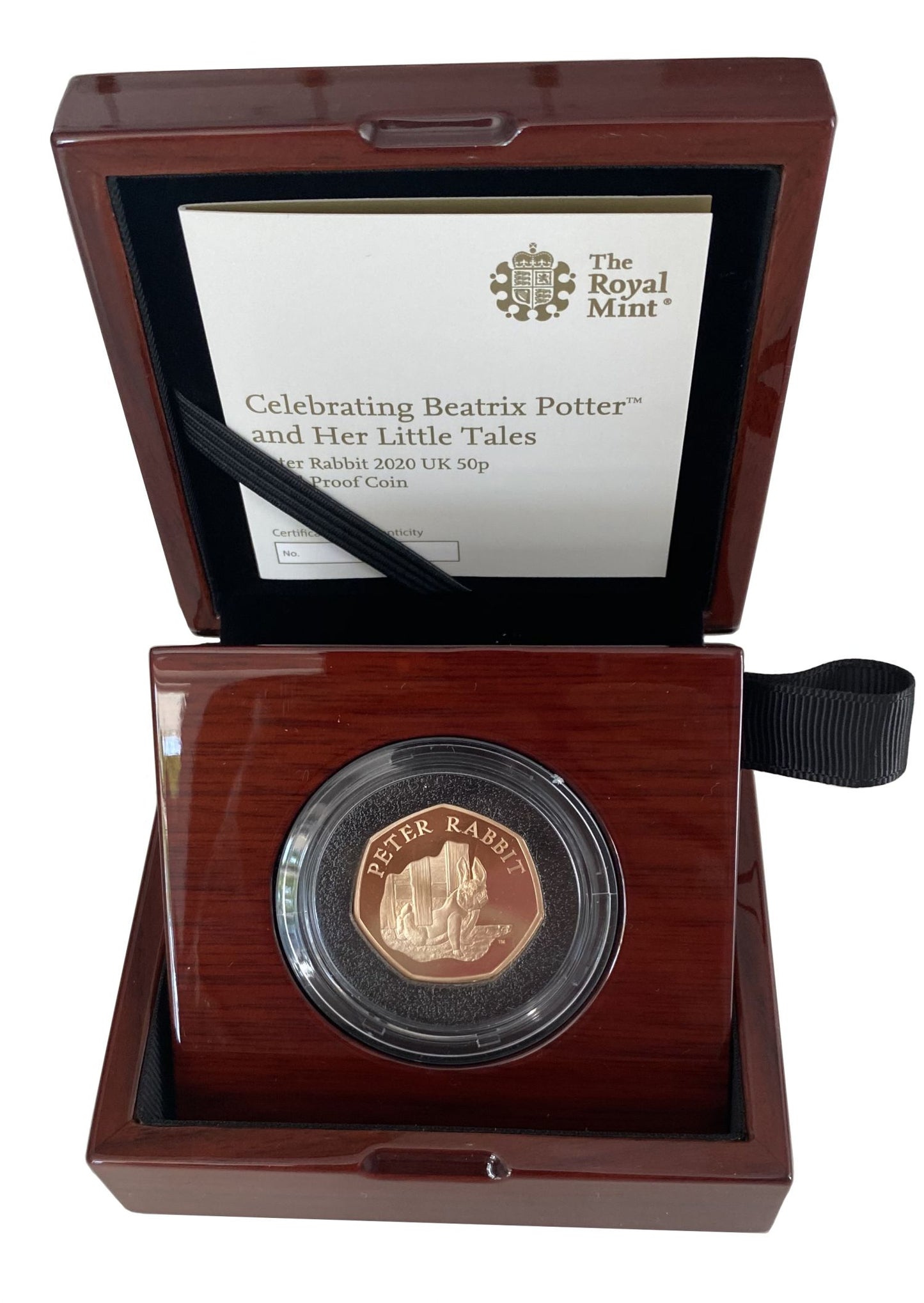 * Elizabeth II 2020 Proof gold 50p Peter Rabbit
