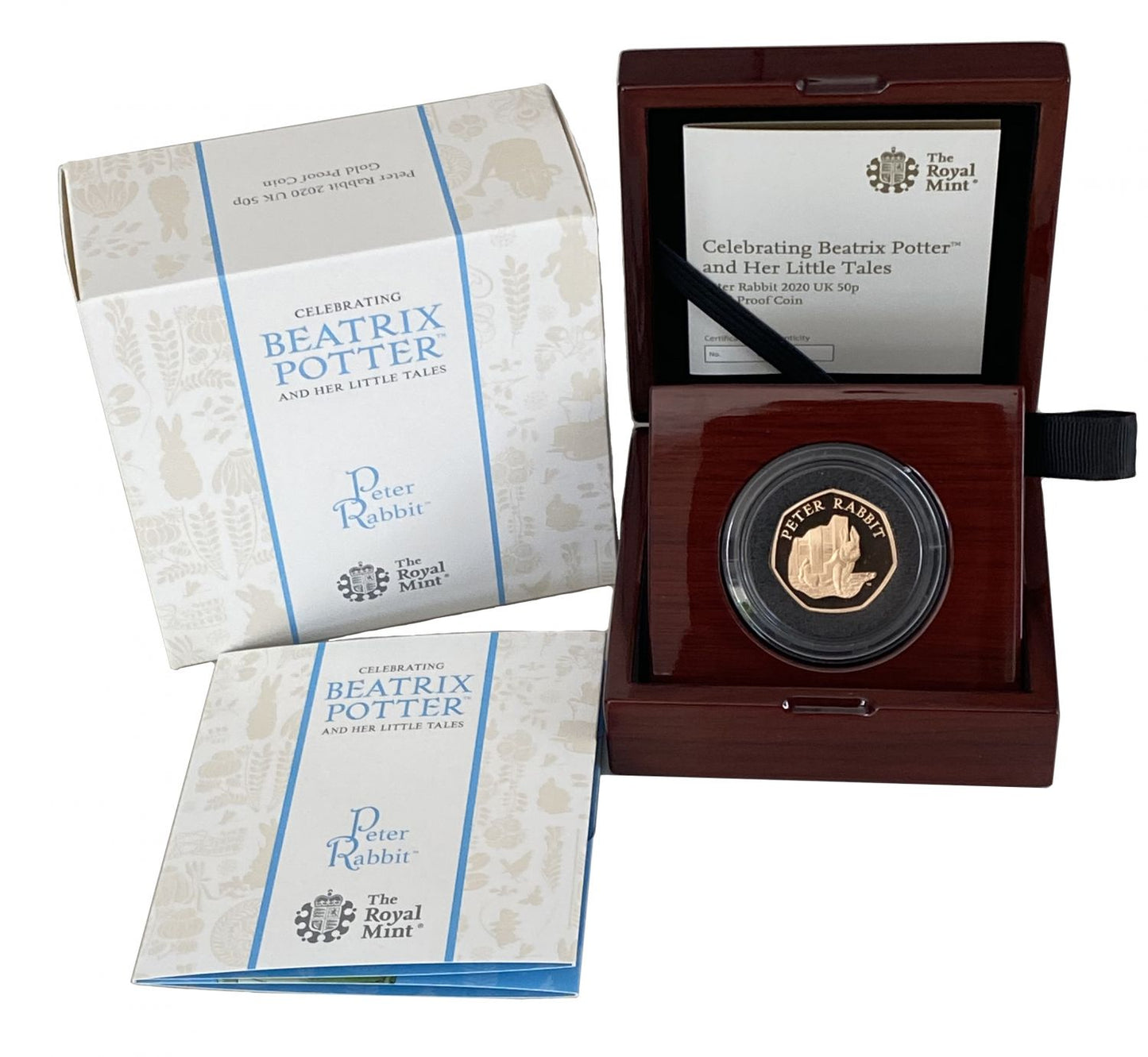 * Elizabeth II 2020 Proof gold 50p Peter Rabbit